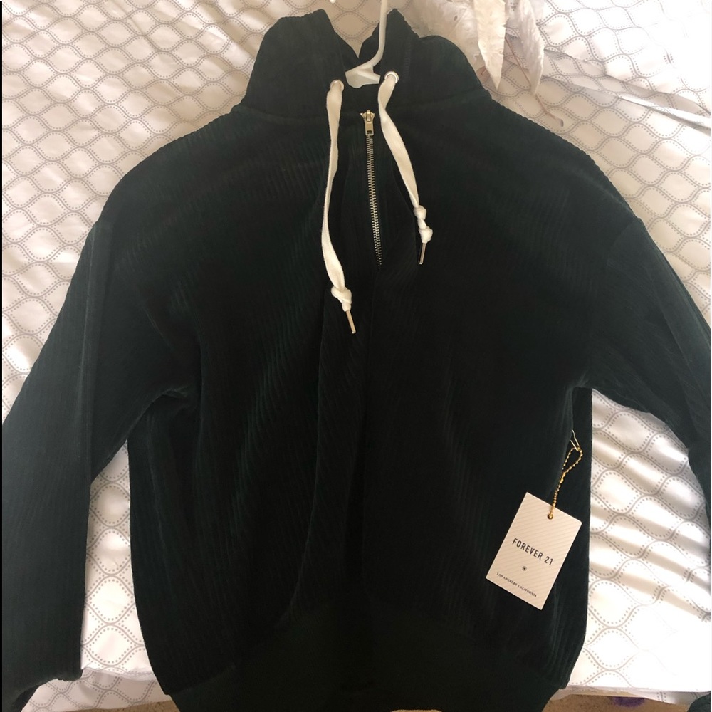 forever 21 cropped zip up